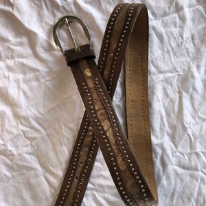 Leather belt made in Italy